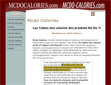 Tablet Screenshot of mcdocalories.com